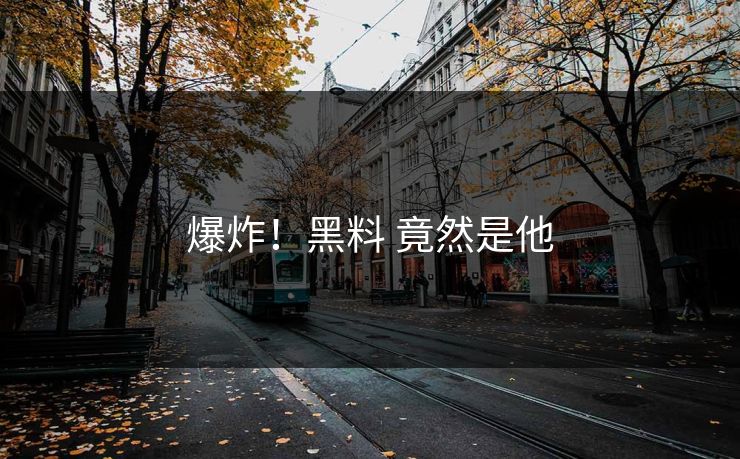 爆炸！黑料 竟然是他