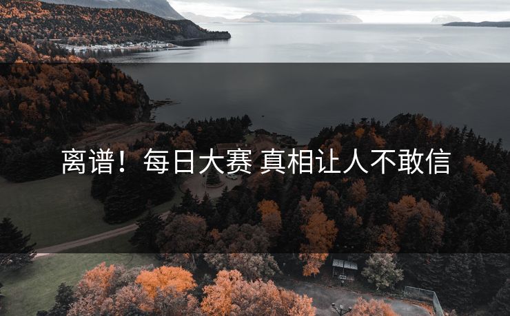 离谱！每日大赛 真相让人不敢信