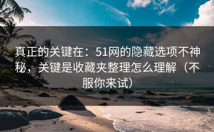 真正的关键在：51网的隐藏选项不神秘，关键是收藏夹整理怎么理解（不服你来试）